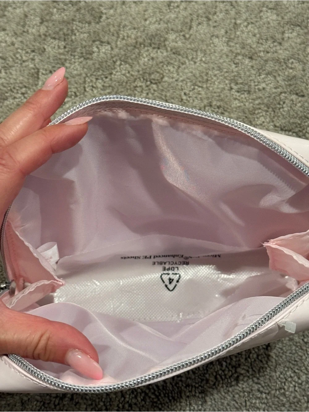 Kylie Cosmetics Embossed Pale Pink Pouch